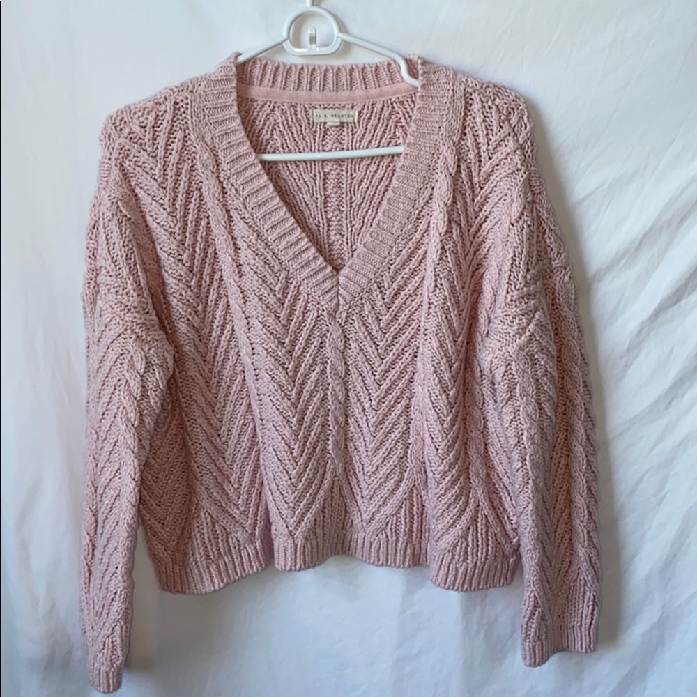 LA hearts long sleeve heavy top size: S